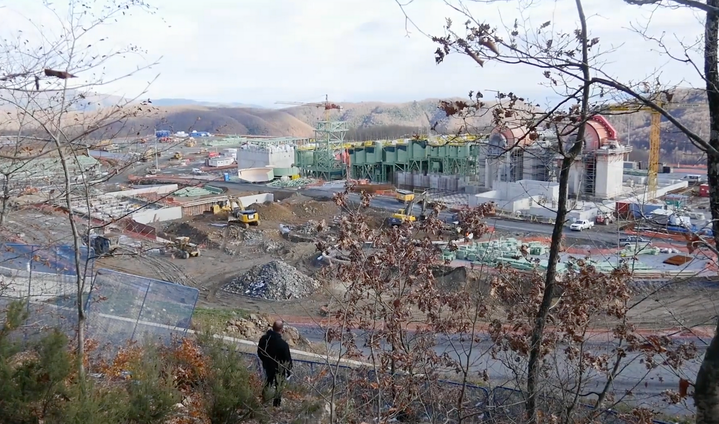 View of Greek mine site