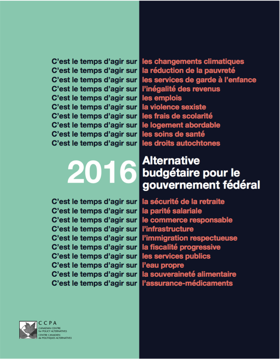 Cover of the Alternative Federal Budget 2016