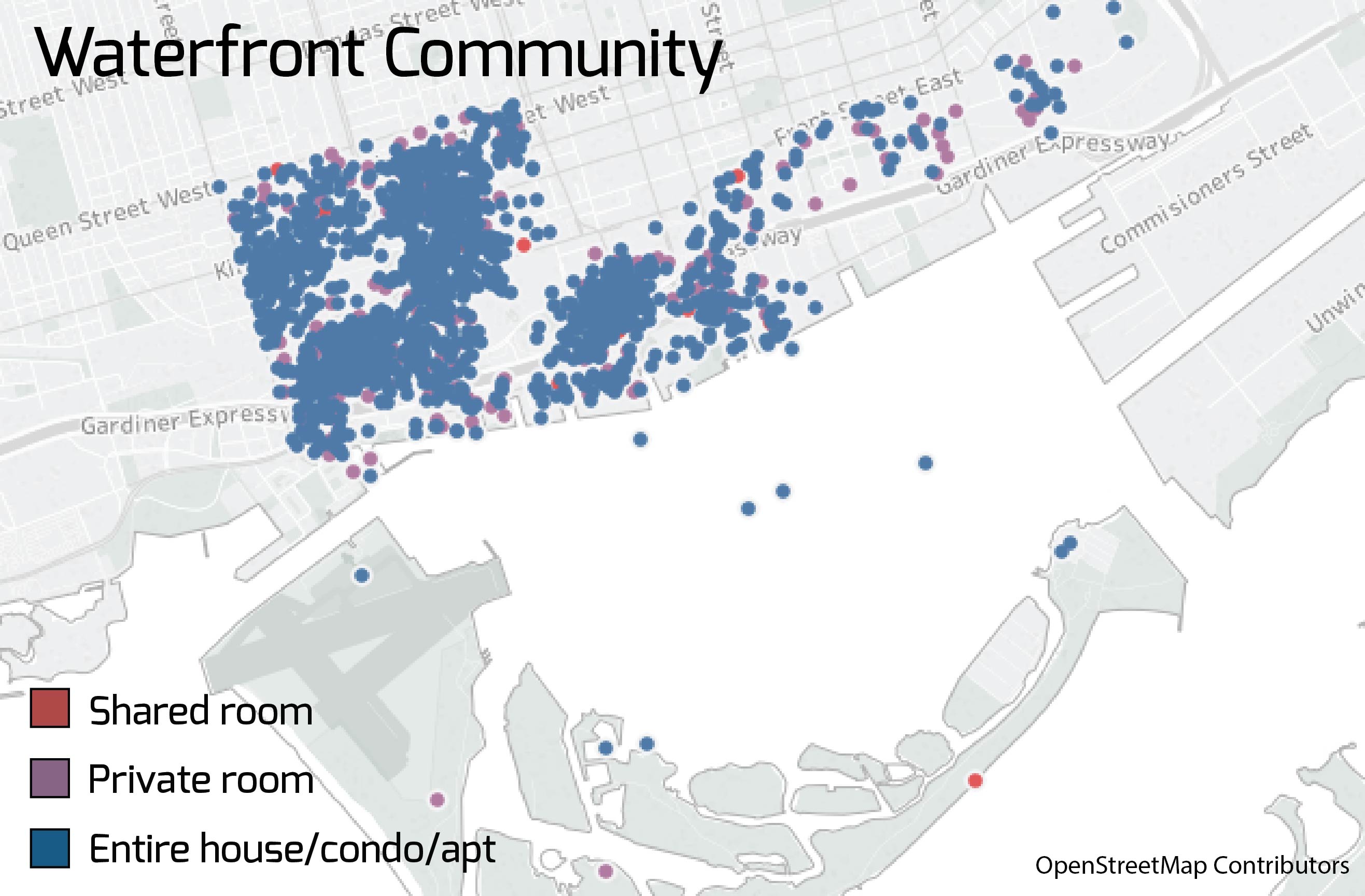 Toronto waterfront map