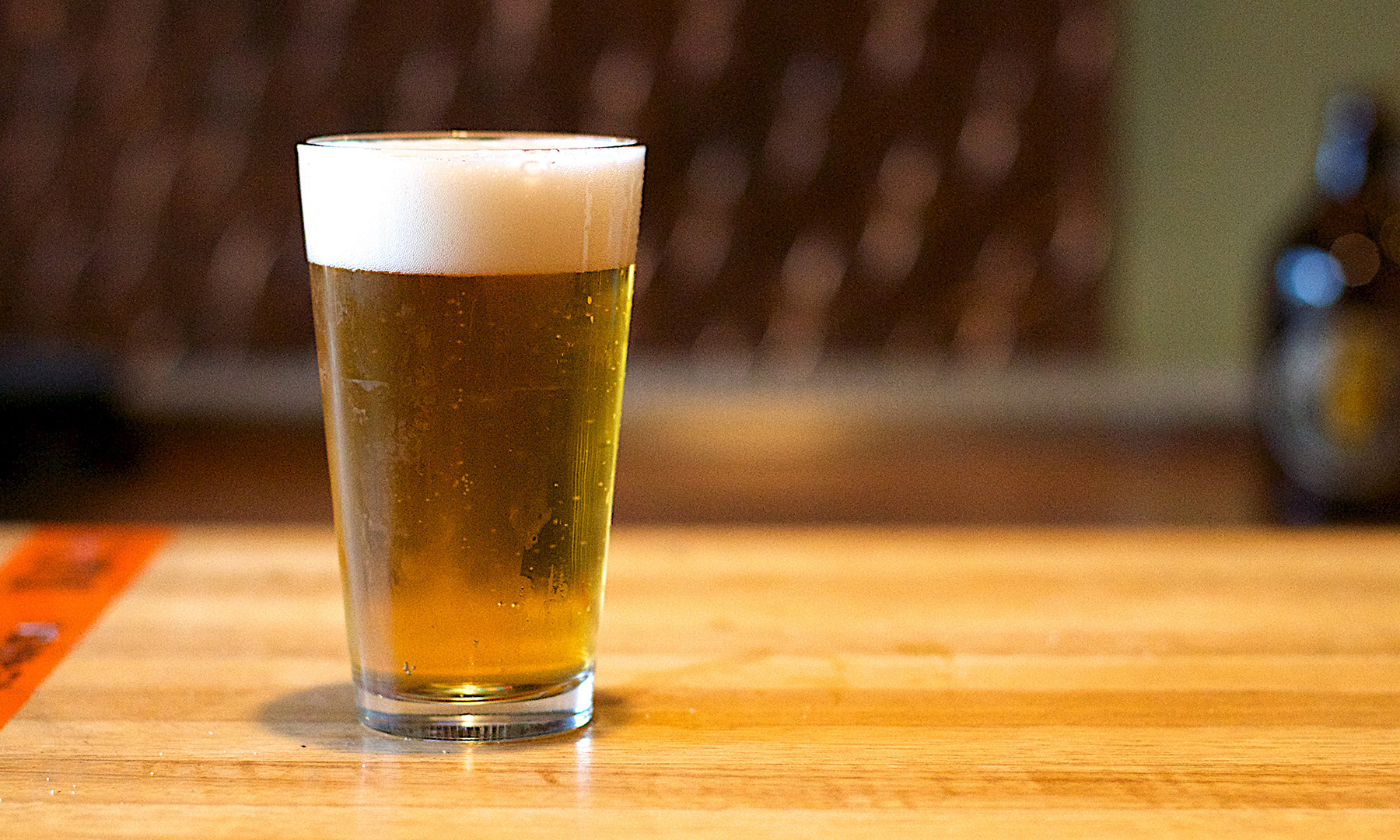 glass of beer on a table